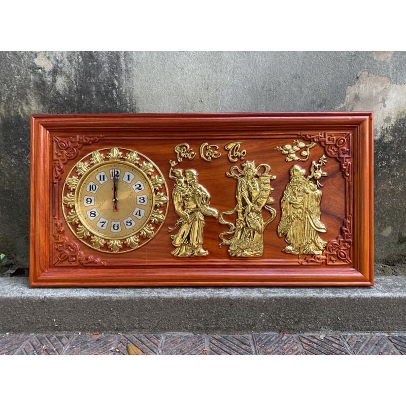 Đồng hồ tam đa gỗ hương treo tường loại 1