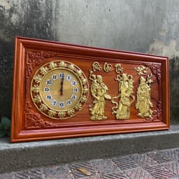 Đồng hồ tam đa gỗ hương treo tường loại 1 6