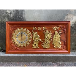 Đồng hồ tam đa gỗ hương treo tường loại 1 7