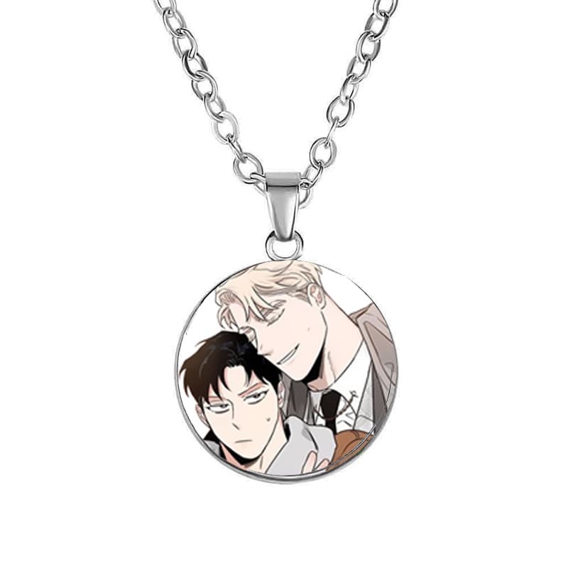 Vòng cổ in hình nhân vật ROSES AND CHAMPAGNE Hoa Hồng và Rượu Vang manhwa BL chibi xinh xắn phụ kiện trang sức