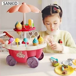 Đồ chơi xe đẩy kem có đèn nhạc 2 tầng 30 chi tiết cho bé Sankid 4