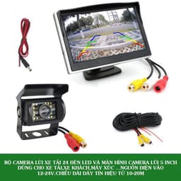 Bộ Màn Hình Camera Lùi 5 Inch Và Camera Lùi Xe Tải 24 Đèn Led 1