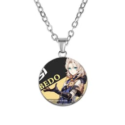 Vòng cổ in hình nhân vật GENSHIN IMPACT ver Gạch chéo game anime chibi xinh xắn phụ kiện trang sức 2