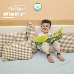 Gối kẹo tựa đầu và gối ôm trẻ em êm ái, vải cotton sản xuất tại Việt Namn 1