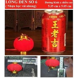 Combo 30cái và 16 cái lồng đèn  đỏ mini bằng nhựa bọc vải nhung trang trí lễ hội, Tết 6