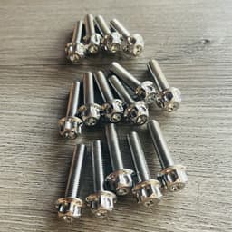 Ốc inox SALAYA size 8li15/8li25/8li30/8li40/8li60 ĐẦU TRỤ BÔNG cực sáng đẹp gắn dàn chân xe máy 2