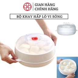 Bộ Khay Hấp Lò Vi Sóng 2 Tầng 5625 Chịu Nhiệt Tốt Việt Nhật - Việt Nhật Plastic HN 1
