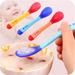 Thìa Silicon Ăn Dặm Cho Bé Chất Liệu Mềm Mại An Toàn Hỗ Trợ Bé Tự Tập Ăn Dễ Dàng 7