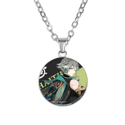 Vòng cổ in hình nhân vật GENSHIN IMPACT ver Gạch chéo game anime chibi xinh xắn phụ kiện trang sức 3