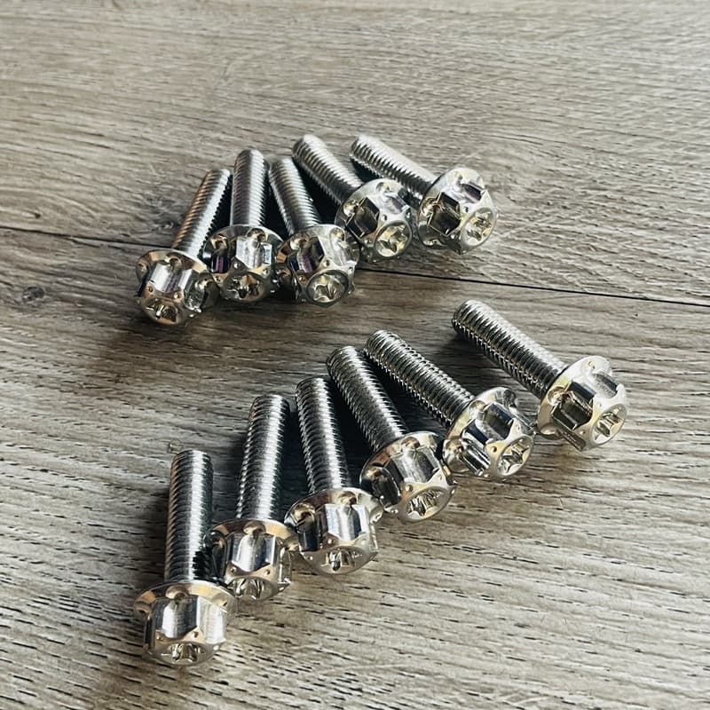 Ốc inox SALAYA size 8li15/8li25/8li30/8li40/8li60 ĐẦU TRỤ BÔNG cực sáng đẹp gắn dàn chân xe máy