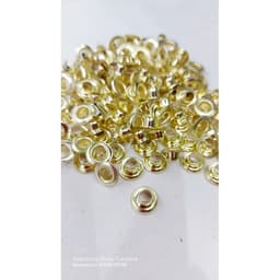 1KG Khoen ore mắt cáo 4mm,5mm,6mm,8mm,10mm bằng sắt xi màu VÀNG khuy ore mắt cáo bấm bạt, túi giấy Không long đền 7