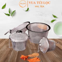 Lọc inox 304 hình trụ lưới cao cấp, nhiều kích thước, có dây treo - HVL TEA 1