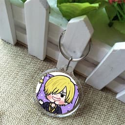 ( Tròn ) Móc khóa IN HÌNH ONE PIECE Đảo Hải Tặc ver Vuông anime chibi đáng yêu tiện lợi 5