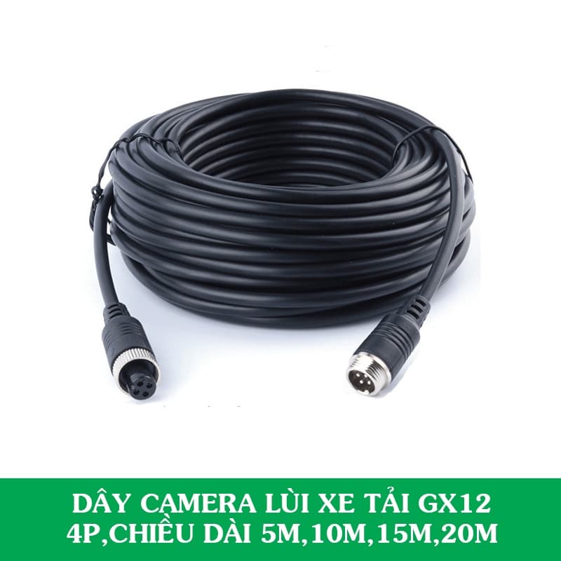 Dây Camera Lùi Xe Tải Jack GX12 4 Chân