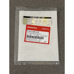 tem thông số xe wave nhỏ zx 100 chính hãng (A51) 87560KTM900 87506GBGB20 87507GBGB20 87505GBGB20 3