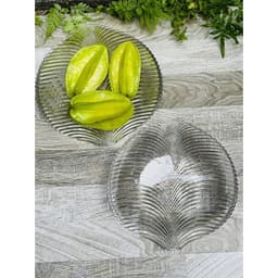 Đĩa thuỷ tinh hình chiếc lá đựng hoa quả bánh kẹo 5