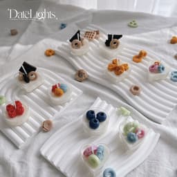 [Freeship] DATENEYLAND - Nến Thơm Tealight decor hoa khô và topping sắc màu. 3