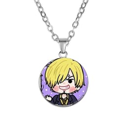 Vòng cổ in hình nhân vật ONE PIECE Đảo Hải Tặc ver Vuông game anime chibi xinh xắn phụ kiện trang sức 5