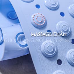 Thảm nhà tắm chống trượt LOMO massage chân chất liệu TPE đáy hút chân không treo tường, có lỗ thoát nước siêu nhanh 5