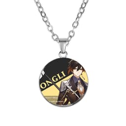 Vòng cổ in hình nhân vật GENSHIN IMPACT ver Gạch chéo game anime chibi xinh xắn phụ kiện trang sức 1
