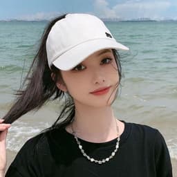 M09 Mũ/Nón Lưỡi Trai Cotton Hở Chóp Thời Trang Hàn Quốc Dành Cho Nữ thêu chữ DYJ 5