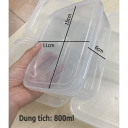 Chọn cỡ - Hộp thực phẩm có nắp Song Long dung tích 150/300/500/800/1300ml , hộp trữ đông dùng được trong lò vi sóng 5