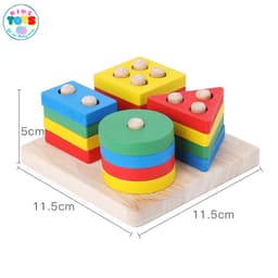 Combo 6 Món Đồ Chơi Gỗ Montessori Thông Minh Trí Tuệ Cho Bé Giáo Cụ Montessori Đồ Chơi Giáo Dục Bé 2