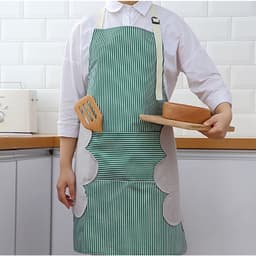 Tạp Dề Phong Cách Hàn Quốc Có Khăn Lau Tay Bên Hông, Tạp Dề Chống Thấm Nước Có Túi 7