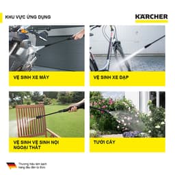 Máy phun rửa áp lực cao Karcher K 2 Horizontal động cơ chổi than, áp lực 110 bar và đã bao gồm dây cấp nước 6