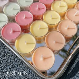 [Freeship] DATENEYLAND - Nến Thơm Tealight decor hoa khô và topping sắc màu. 9