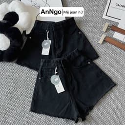 Quần short jean nữ vải denim lai tua cá tính bền đẹp, dễ phối đồ phong cách trẻ trung 3