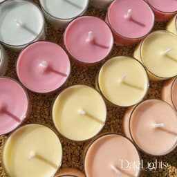[Freeship] DATENEYLAND - Nến Thơm Tealight decor hoa khô và topping sắc màu. 8