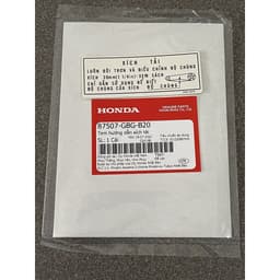 tem thông số xe wave nhỏ zx 100 chính hãng (A51) 87560KTM900 87506GBGB20 87507GBGB20 87505GBGB20 4