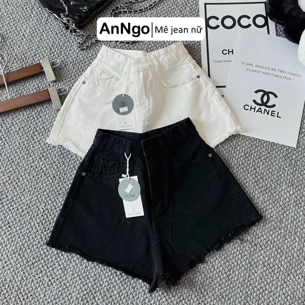 Quần short jean nữ vải denim lai tua cá tính bền đẹp, dễ phối đồ phong cách trẻ trung