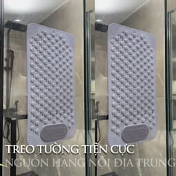 Thảm nhà tắm chống trượt LOMO massage chân chất liệu TPE đáy hút chân không treo tường, có lỗ thoát nước siêu nhanh 8