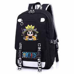 Balo nam nữ in hình ONE PIECE Đảo Hải Tặc ver Vuông anime cặp sách đi học tiện lợi thời trang 4