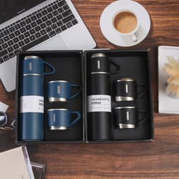 Bộ Bình Giữ Nhiệt Có Kèm 2 Cốc 500ML Lõi Inox Cao Cấp, Fullbox Làm Quà Tặng Sang Trọng Chất Lượng Cao 1