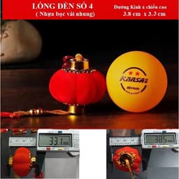 Combo 30cái và 16 cái lồng đèn  đỏ mini bằng nhựa bọc vải nhung trang trí lễ hội, Tết 5