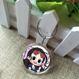 ( Tròn ) Móc khóa IN HÌNH ONE PIECE Đảo Hải Tặc ver Vuông anime chibi đáng yêu tiện lợi 2