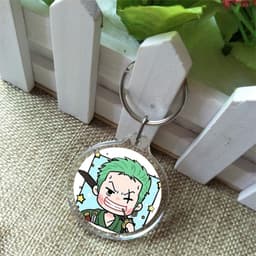 ( Tròn ) Móc khóa IN HÌNH ONE PIECE Đảo Hải Tặc ver Vuông anime chibi đáng yêu tiện lợi 3