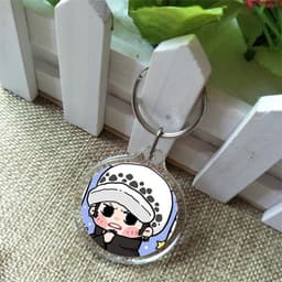 ( Tròn ) Móc khóa IN HÌNH ONE PIECE Đảo Hải Tặc ver Vuông anime chibi đáng yêu tiện lợi 9