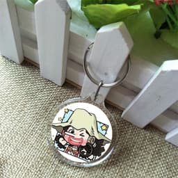( Tròn ) Móc khóa IN HÌNH ONE PIECE Đảo Hải Tặc ver Vuông anime chibi đáng yêu tiện lợi 7