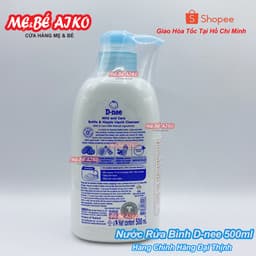 (Chính Hãng Đại Thịnh) Nước rửa bình sữa D-nee 500ml - Hàng Chính Hãng Dnee 2