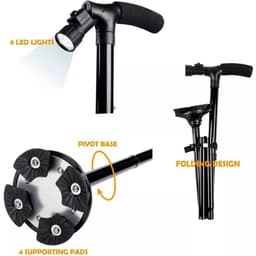 Gậy chống cho người già 2in1 gậy chống trượt, gậy batoong, kết hợp đèn pin chiếu sáng 7