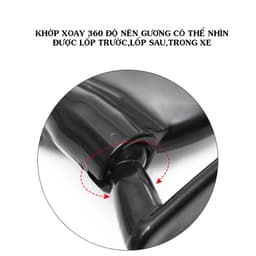 Gương cầu lồi ô tô gắn trên gương chiếu hậu xoay 360 độ nhìn rõ lốp trước lốp sau 8