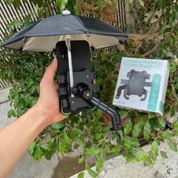 Giá Đỡ - Kẹp Điện Thoại Gắn Xe Máy HT507 có ô dù che mưa che nắng, Chống Cướp Cực Chắc Chắn 5