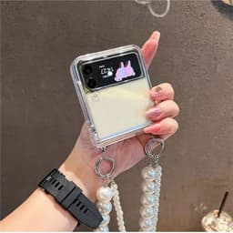[CÓ SẴN] Kèm thanh bản lề Ốp Z Flip 8 - Z Flip7 -  Flip5 - Flip6 5G nhựa cứng mỏng nhẹ 2 dây tháo rời dễ thương 6
