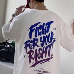 Áo tay lỡ FIGHT FOR YOUR RIGHT form rộng áo phông nam nữ đẹp 4