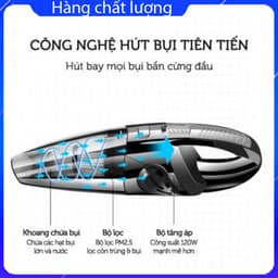 Máy hút bụi cầm tay mini không dây hút bụi ô tô cao cấp siêu mạnh 2