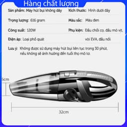 Máy hút bụi cầm tay mini không dây hút bụi ô tô cao cấp siêu mạnh 5
